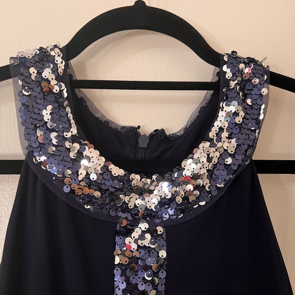 Onyx Nite size 14 Navy Halter Neck Maxi Evening Dress - Picture 4 of 8